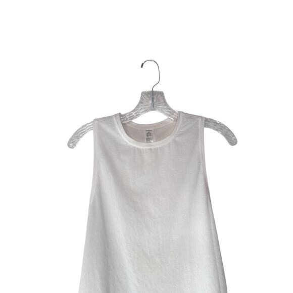 Spanx Tank Top White Basic Casual Sleeveless Workout Gym Lightweight Small - Picture 4 of 11